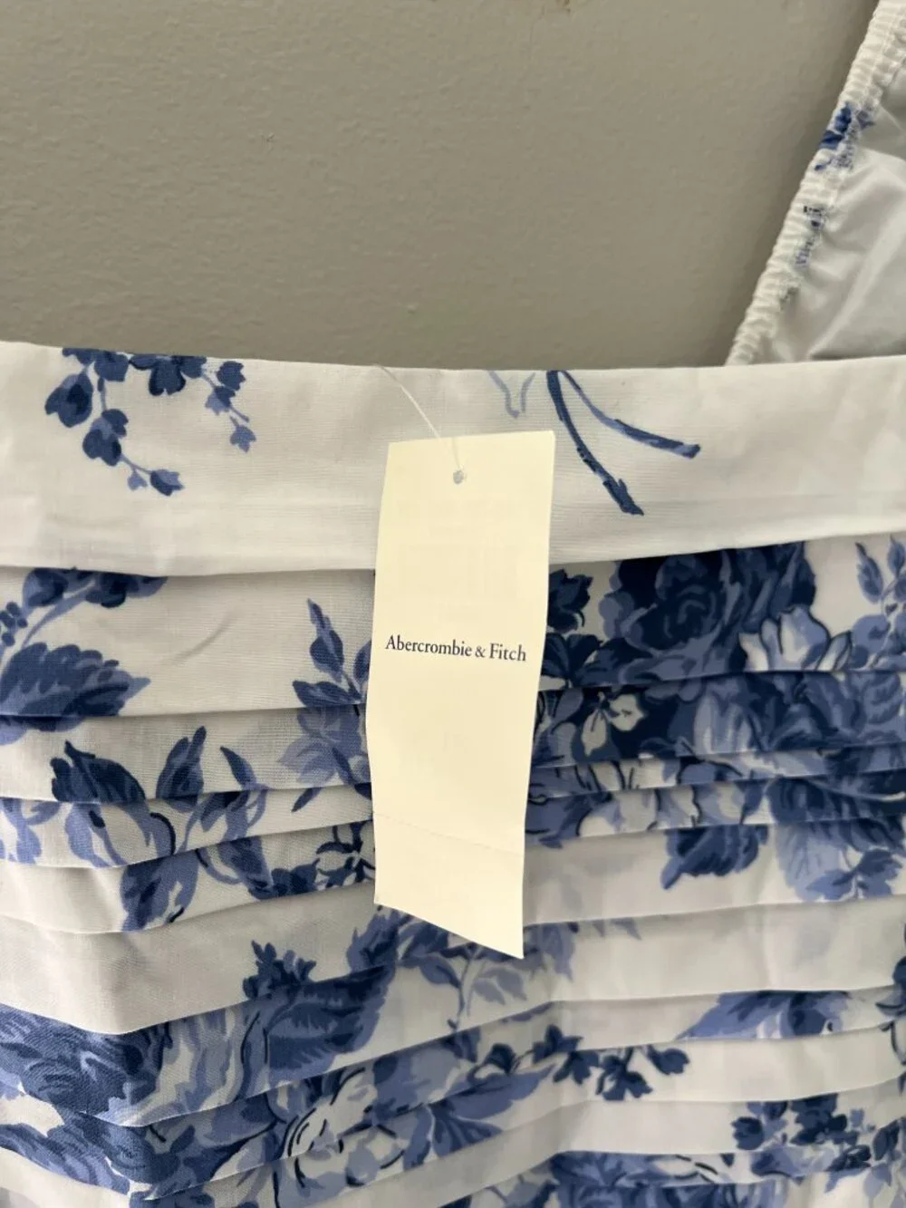 NWT Abercrombie & Fitch Emerson Poplin Puff-Sleeve Midi Dress - Large Tall - Picture 5 of 9